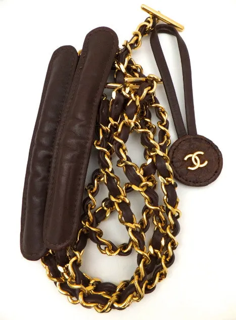 Authentic Chanel Vintage Whiskey Brown Alligator Tote