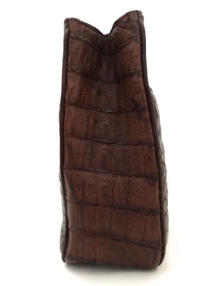 Authentic Chanel Vintage Whiskey Brown Alligator Tote