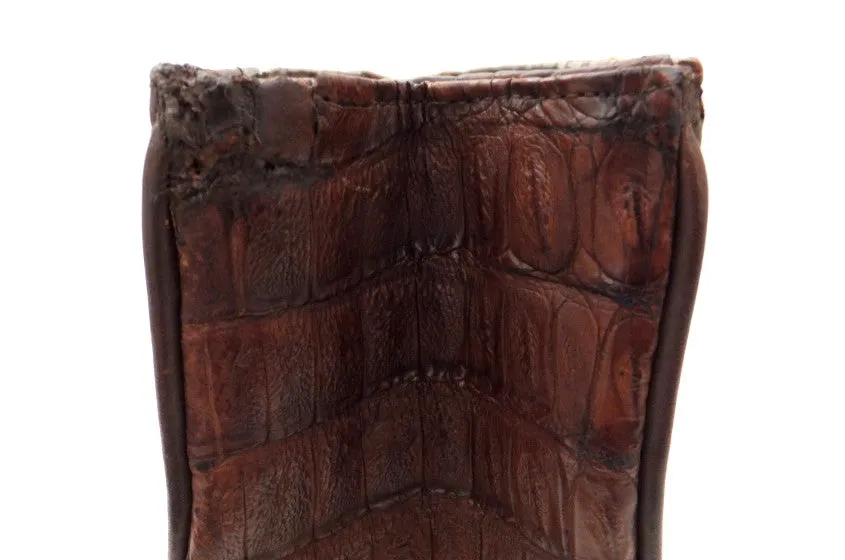Authentic Chanel Vintage Whiskey Brown Alligator Tote