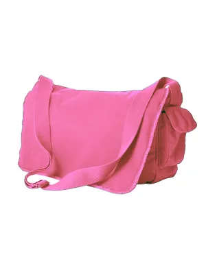 Authentic Pigment Raw-Edge Messenger Bag | Flamingo