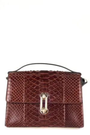 Balenciaga Burgundy Python Shoulder Bag