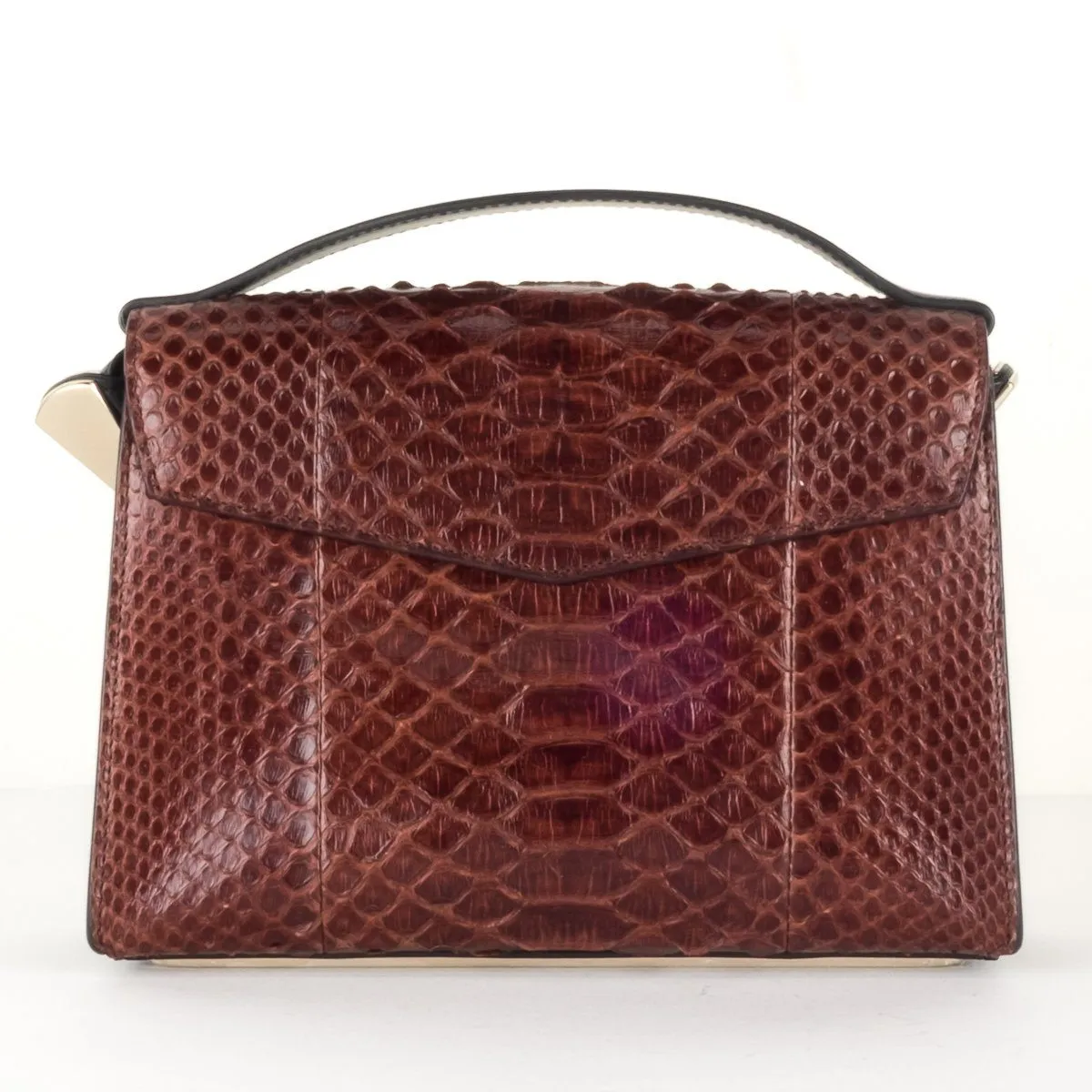 Balenciaga Burgundy Python Shoulder Bag