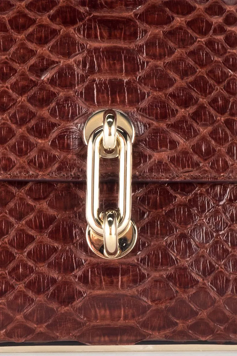Balenciaga Burgundy Python Shoulder Bag