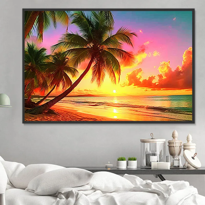 Beach Paint By Numbers Kits UK MJ8545