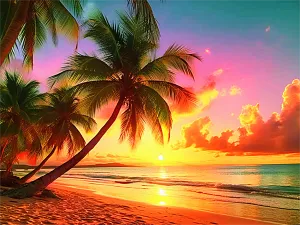 Beach Paint By Numbers Kits UK MJ8545