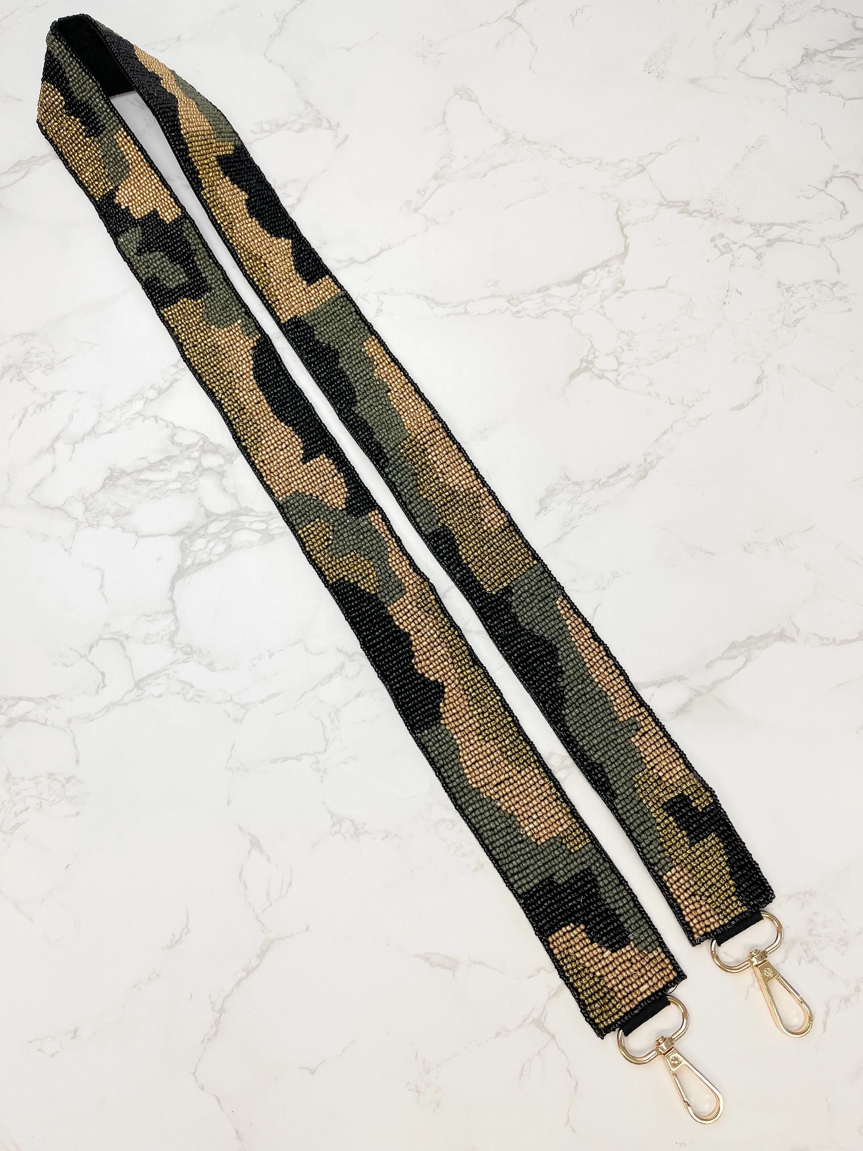 Beaded Purse Strap - Camouflage