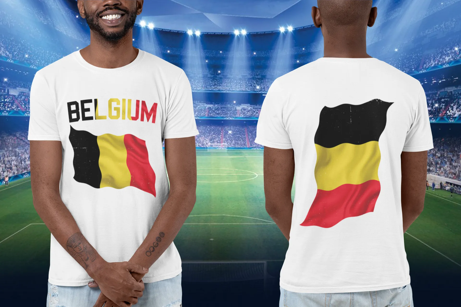 Belgium Waving Flag T-Shirt