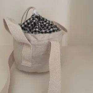 BELLABAMBINA BUCKET BAG GINGHAM/CREAM
