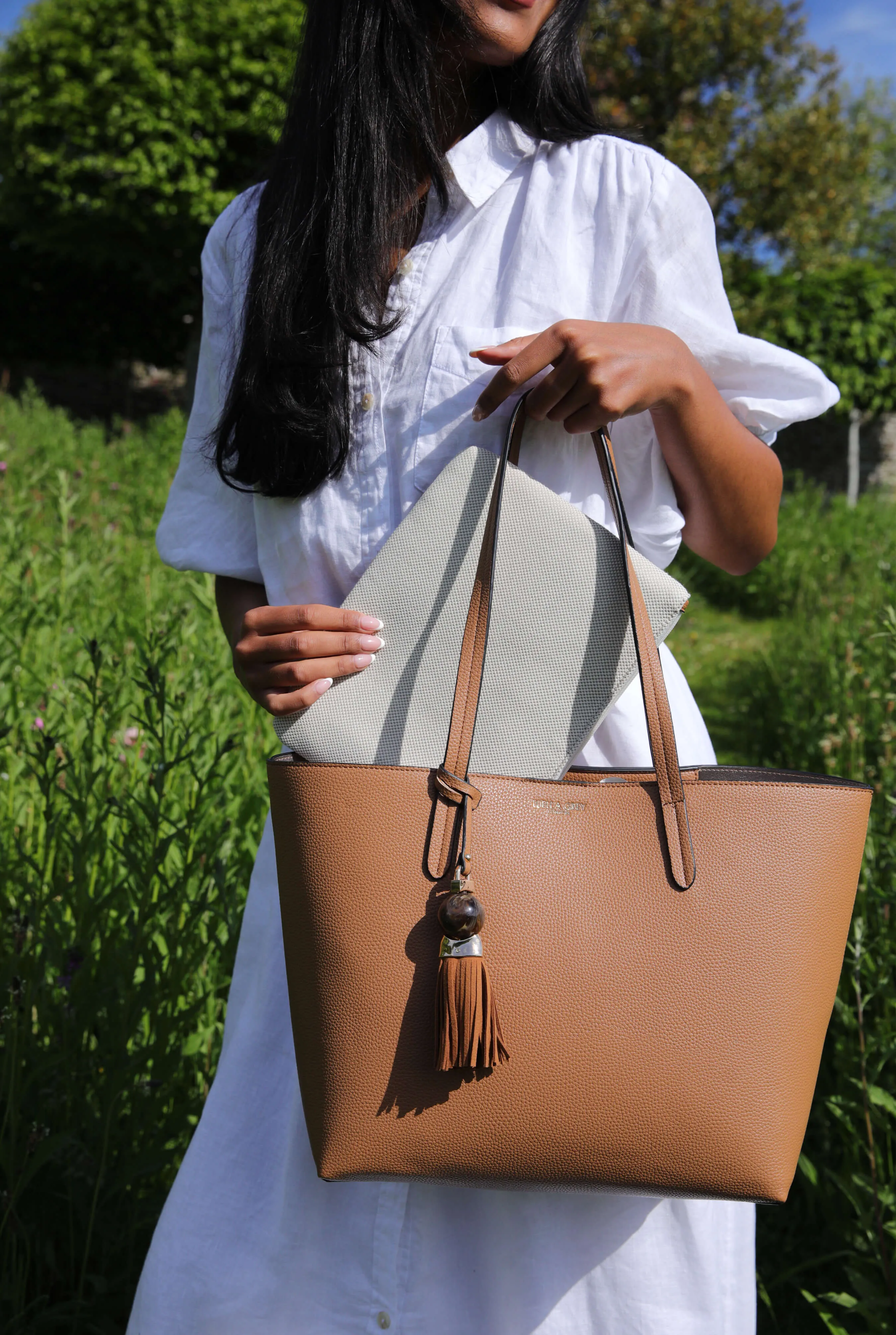 Benny Camel Tote & Canvas Pouch