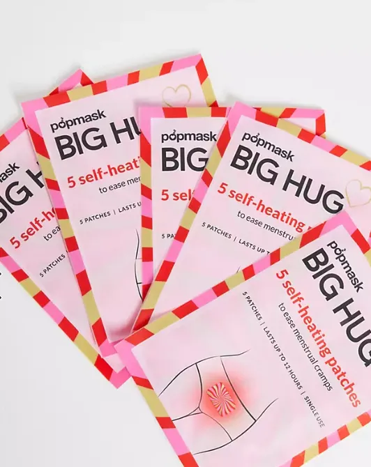 Big Hug PMS Relief Self-Heating Patches – 5 Pack - 12-Hour Menstrual Cramp – Natural Heat Therapy for Period Pain