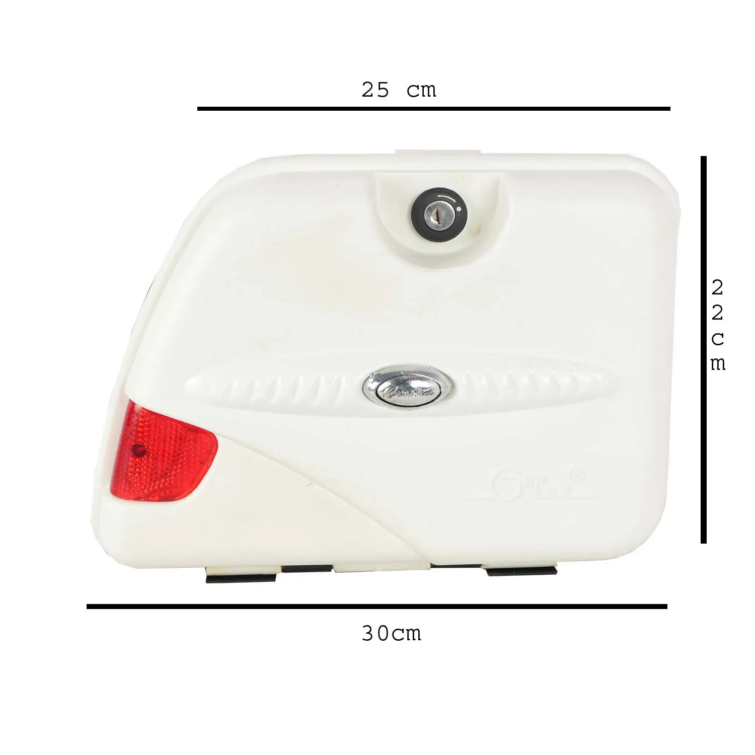 Bike Luggage Side Box Small Universal Fitment Clamp (White)