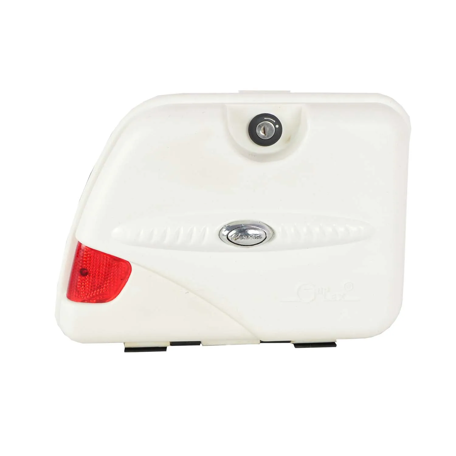 Bike Luggage Side Box Small Universal Fitment Clamp (White)