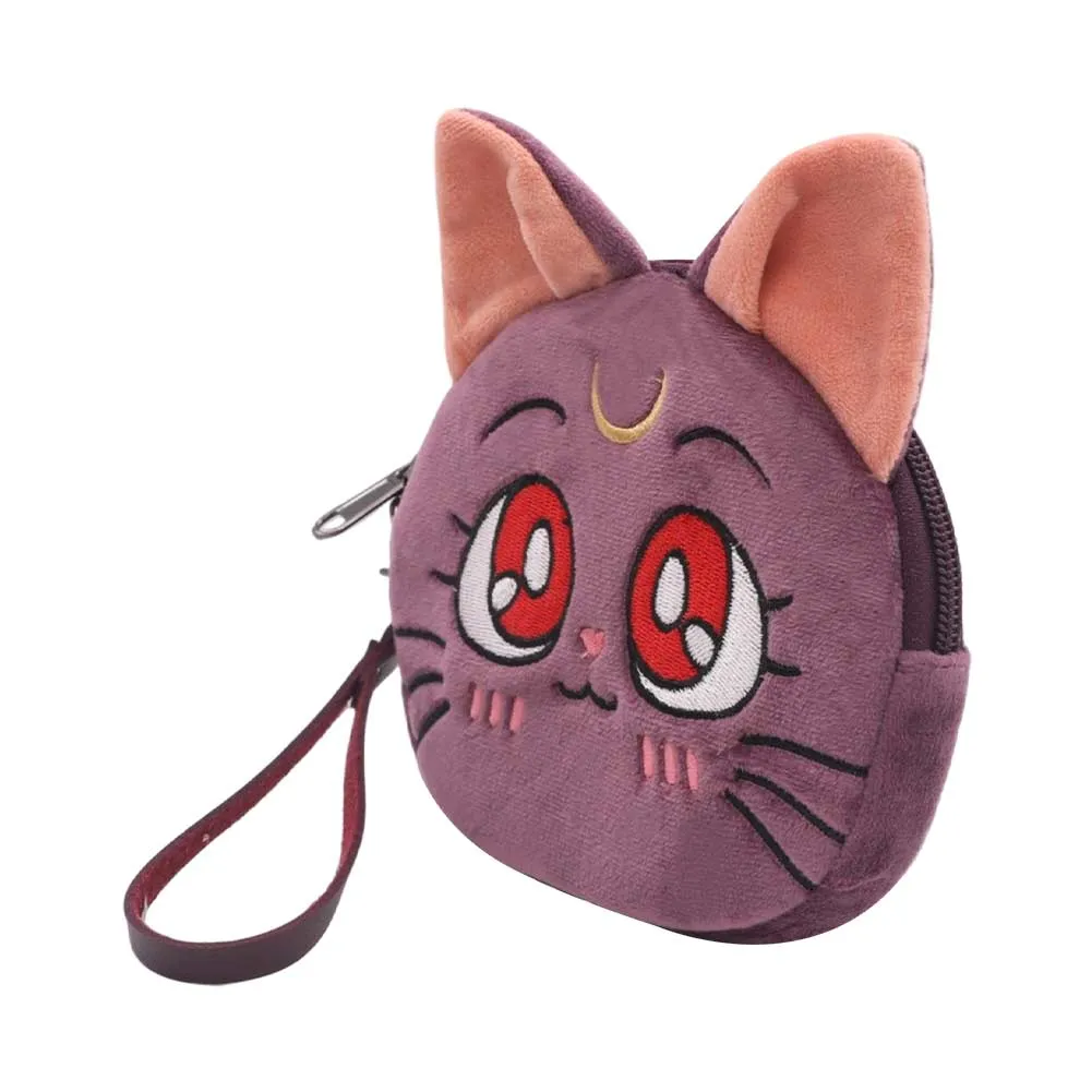 Bishoujo Senshi Sailor Moon Original Cat Luna Printed Cute Plush Coin Purse Bag