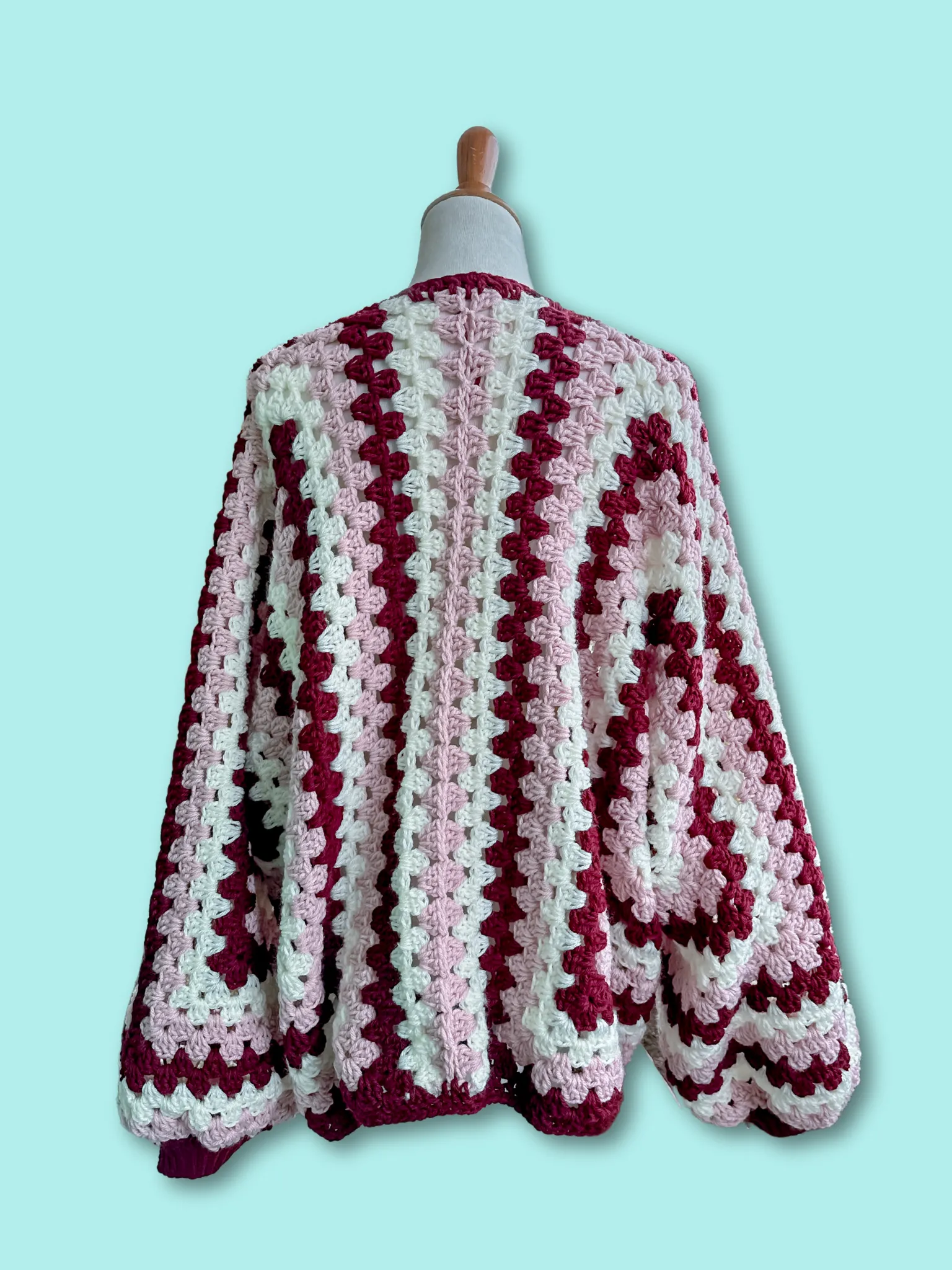 Black Cherry Hexagon Cardigan