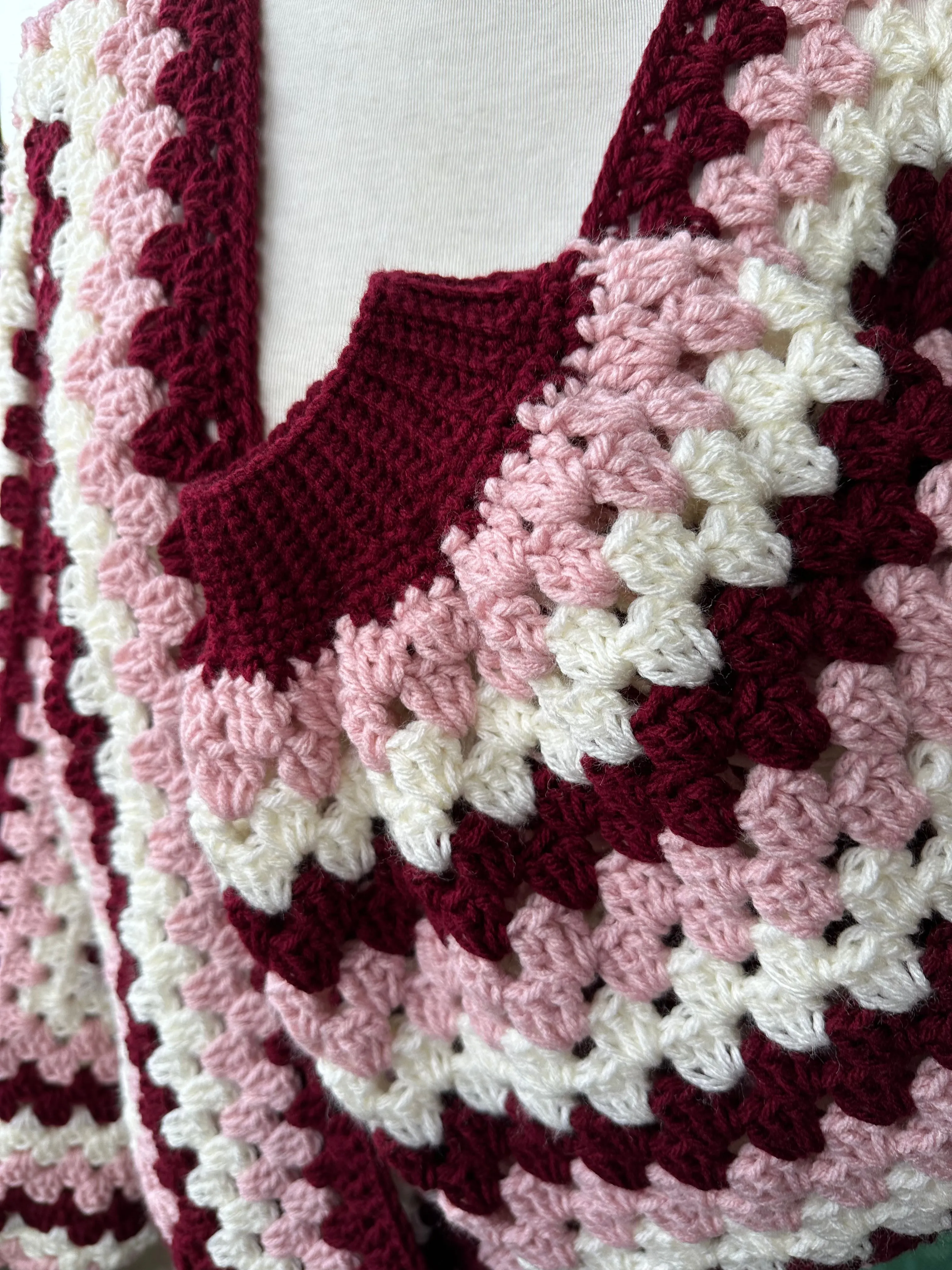 Black Cherry Hexagon Cardigan