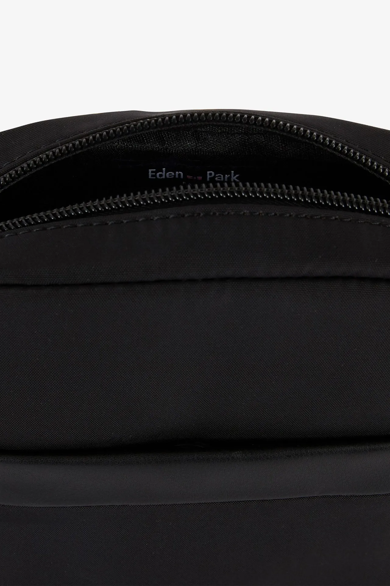 Black plain messenger bag