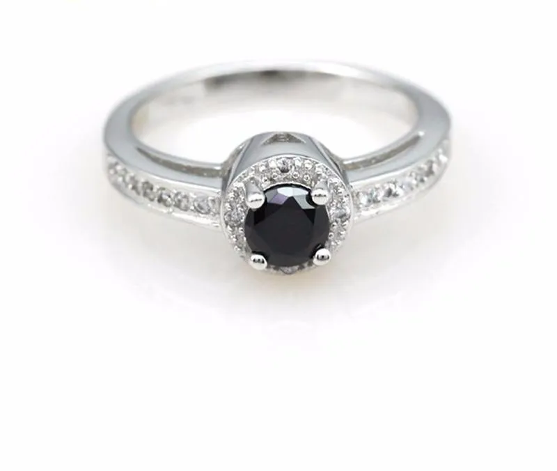 Black Stone SPurple Crystal Ring