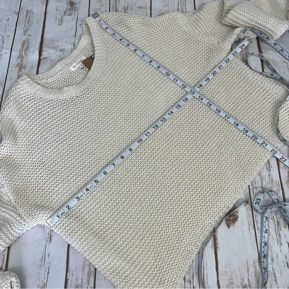 Blu Pepper Sweater CHUNKY KNIT LONG CUFF SLEEVE PULLOVER SWEATER size large