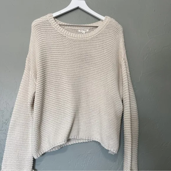 Blu Pepper Sweater CHUNKY KNIT LONG CUFF SLEEVE PULLOVER SWEATER size large