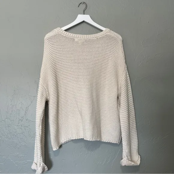Blu Pepper Sweater CHUNKY KNIT LONG CUFF SLEEVE PULLOVER SWEATER size large