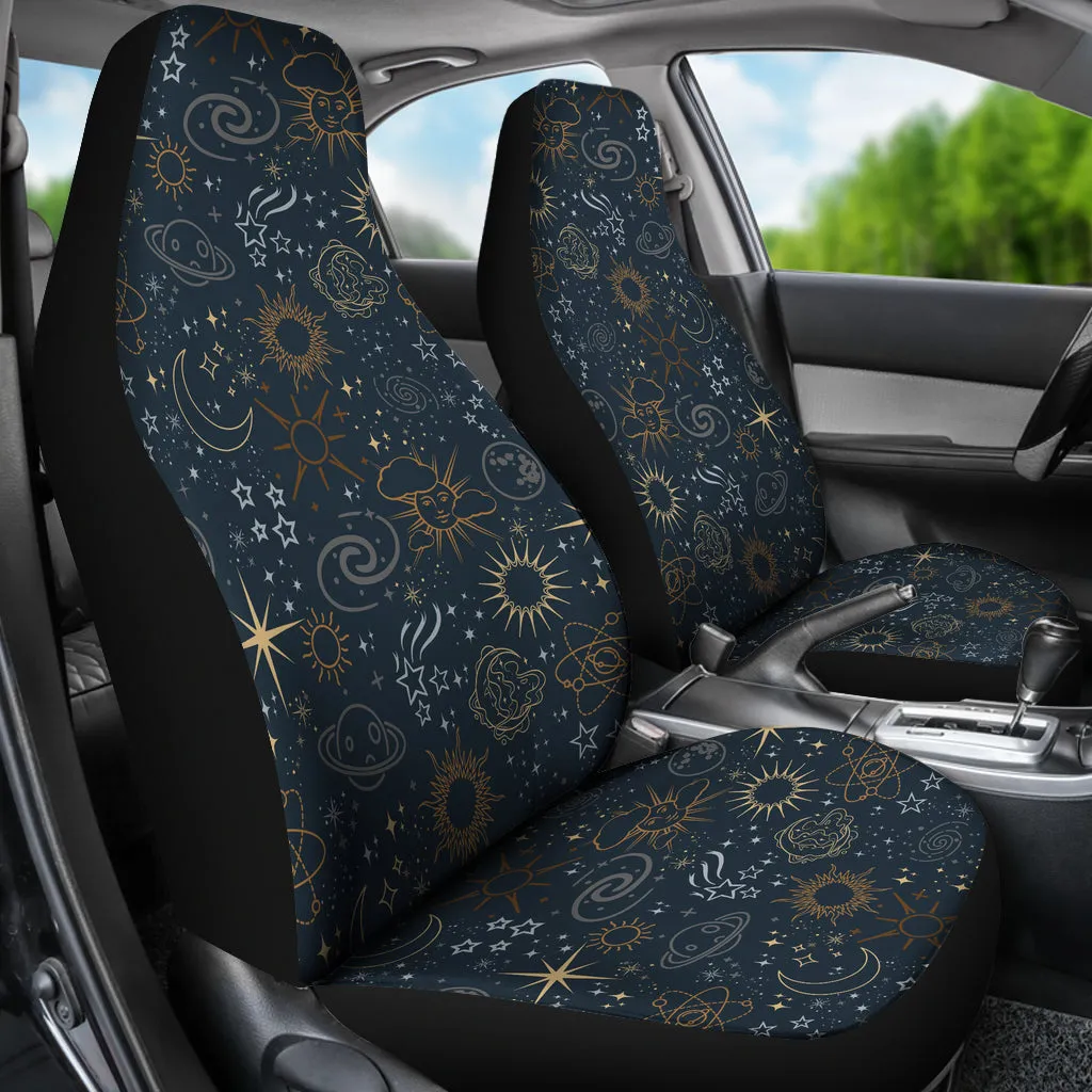 Blue Boho Celestial Car Seat Covers (Set of 2)