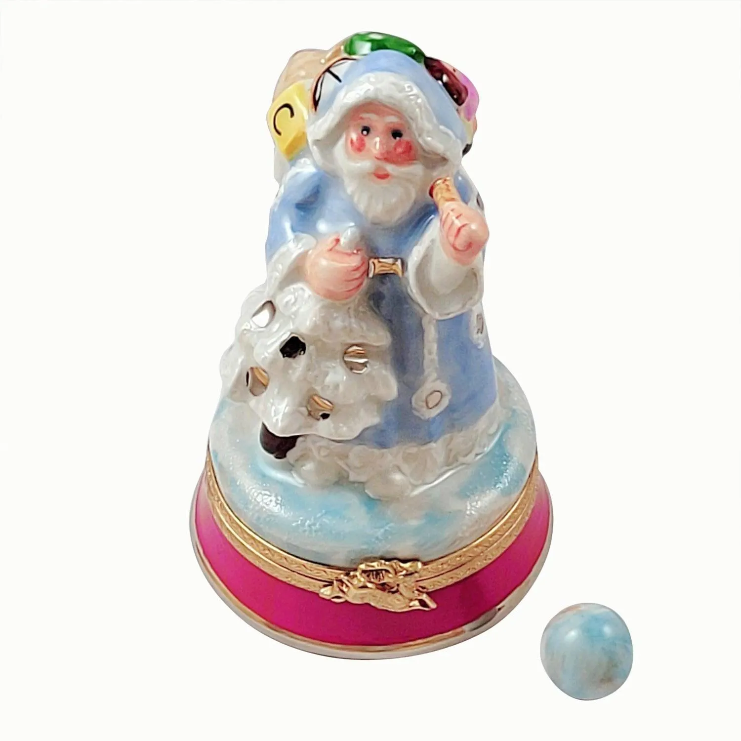 Blue Santa Christmas Bag