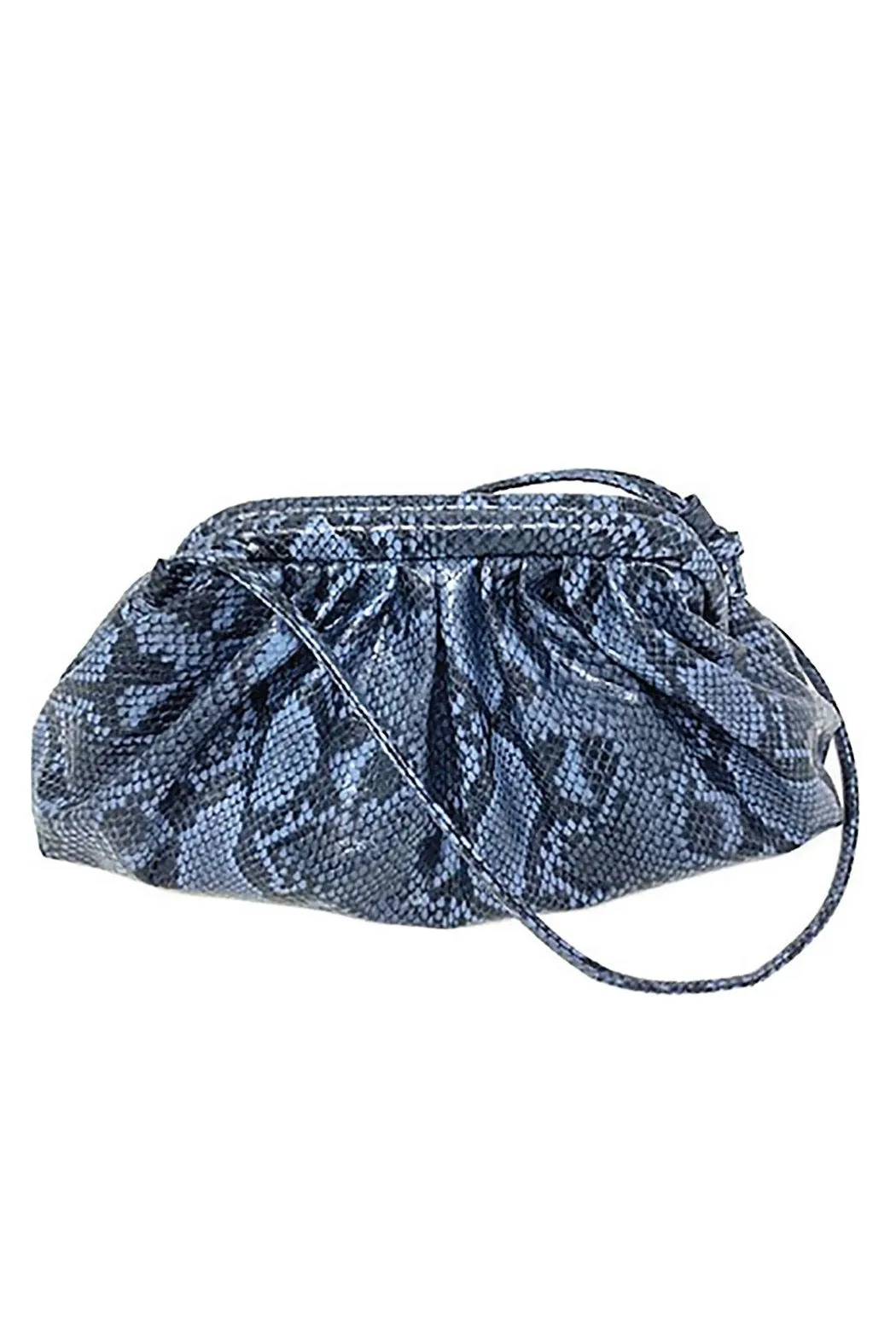 Blue Snakeskin Crossbody Bag