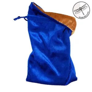 Blue Velvet Bag with Gold Lining