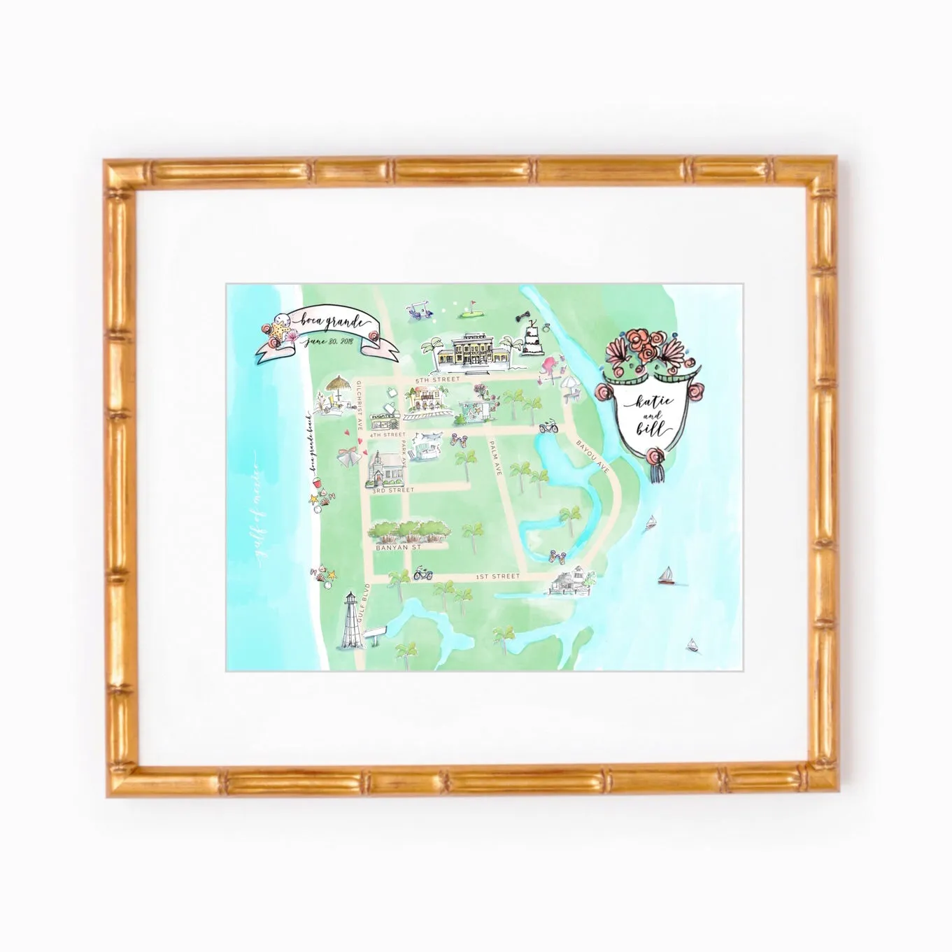 Boca Grande, Florida wedding map
