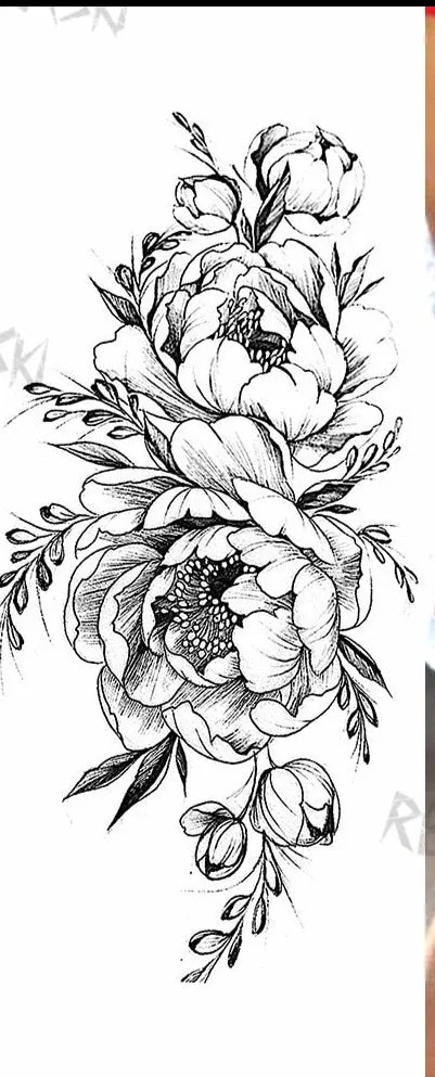 BodyChic ™ Temporary Tattoo Flower Set