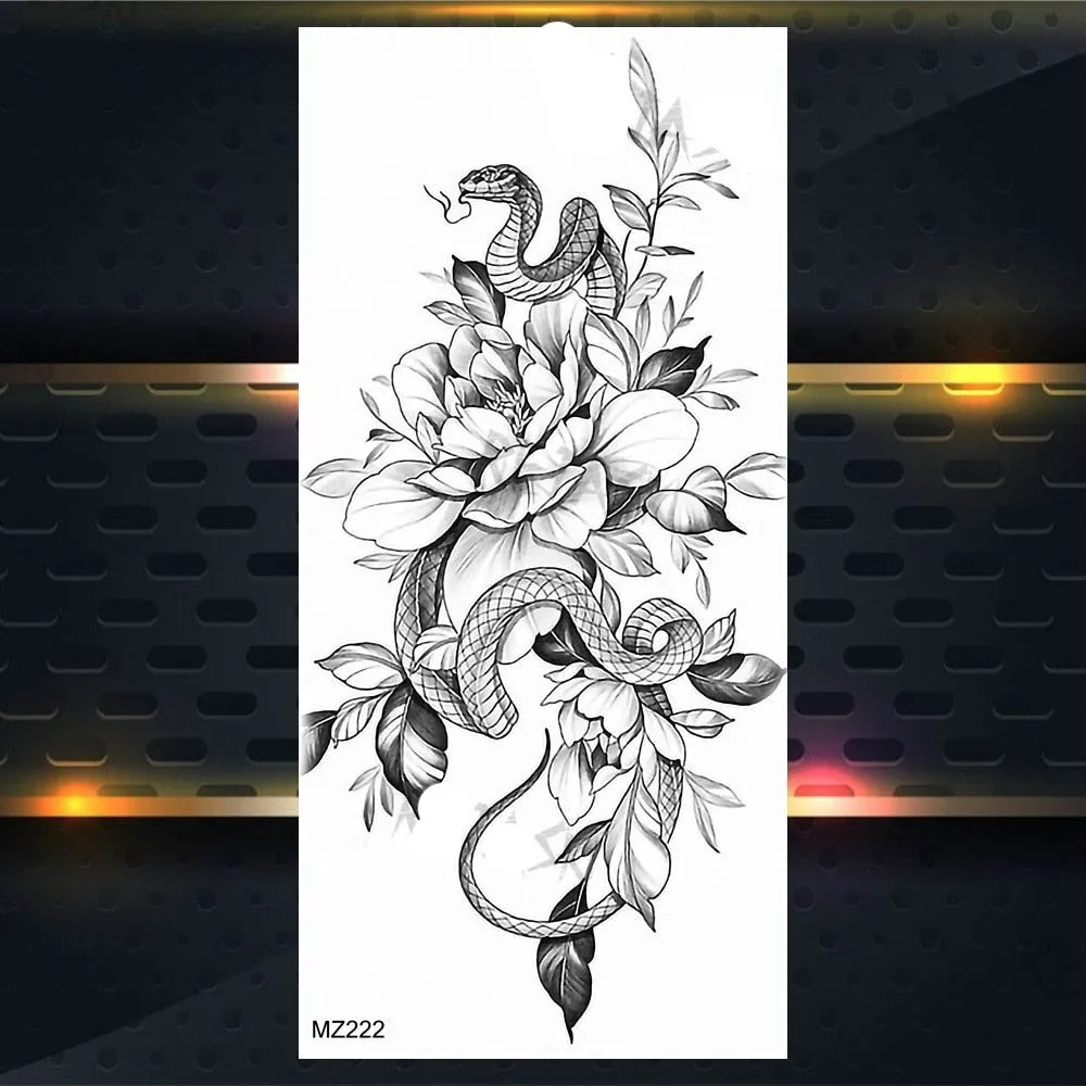 BodyChic ™ Temporary Tattoo Flower Set