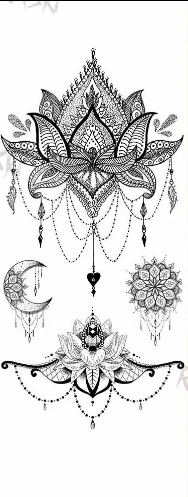 BodyChic ™ Temporary Tattoo Flower Set
