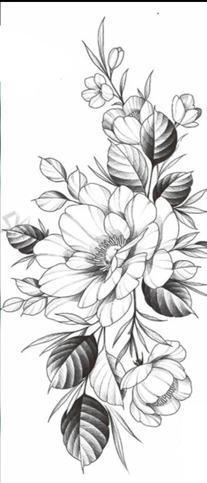 BodyChic ™ Temporary Tattoo Flower Set
