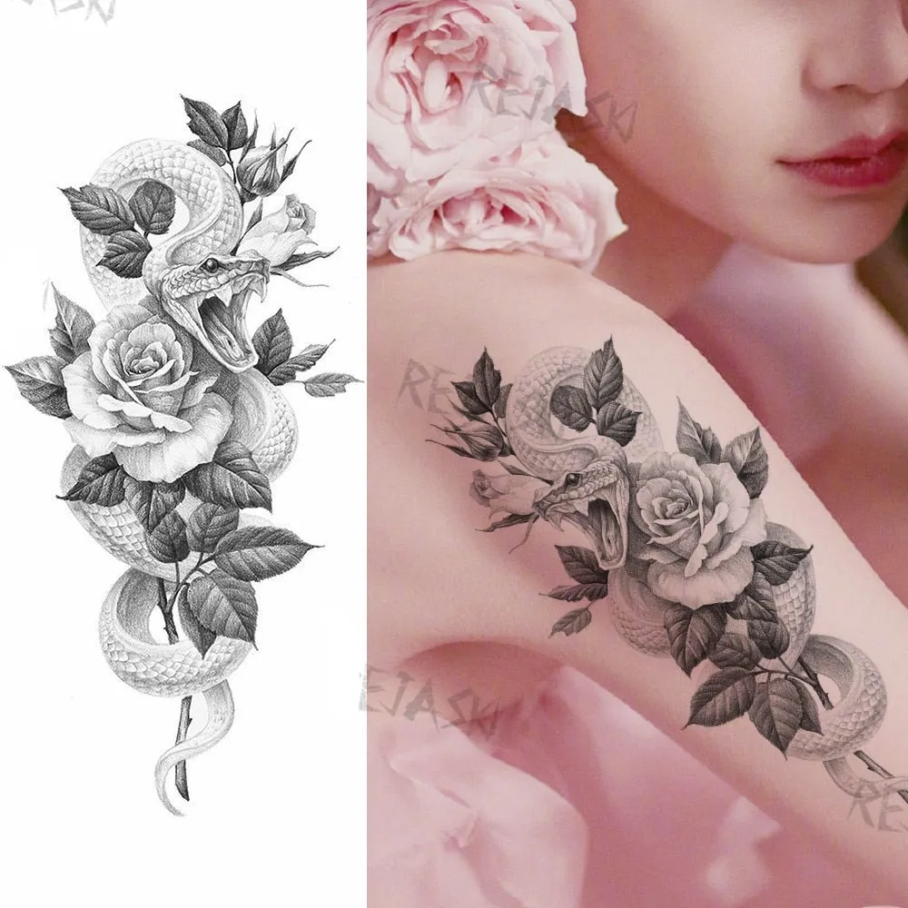 BodyChic ™ Temporary Tattoo Flower Set