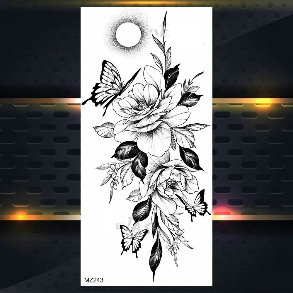BodyChic ™ Temporary Tattoo Flower Set