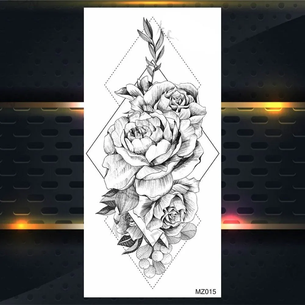 BodyChic ™ Temporary Tattoo Flower Set