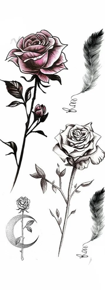 BodyChic ™ Temporary Tattoo Flower Set