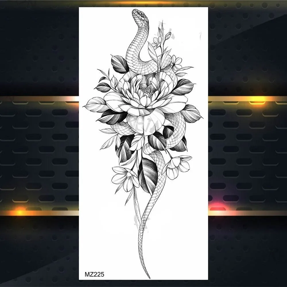 BodyChic ™ Temporary Tattoo Flower Set