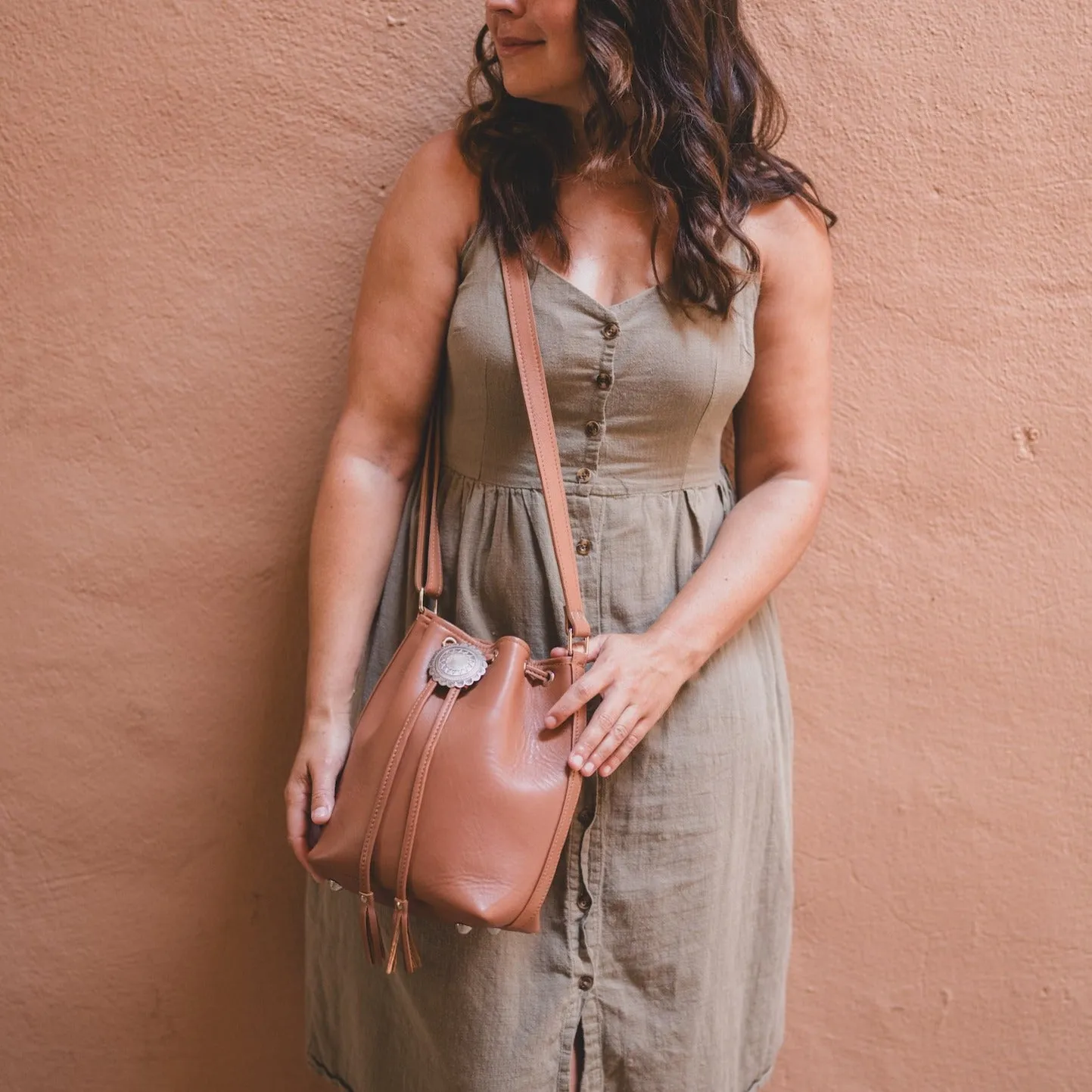Bola Leather Bucket Bag