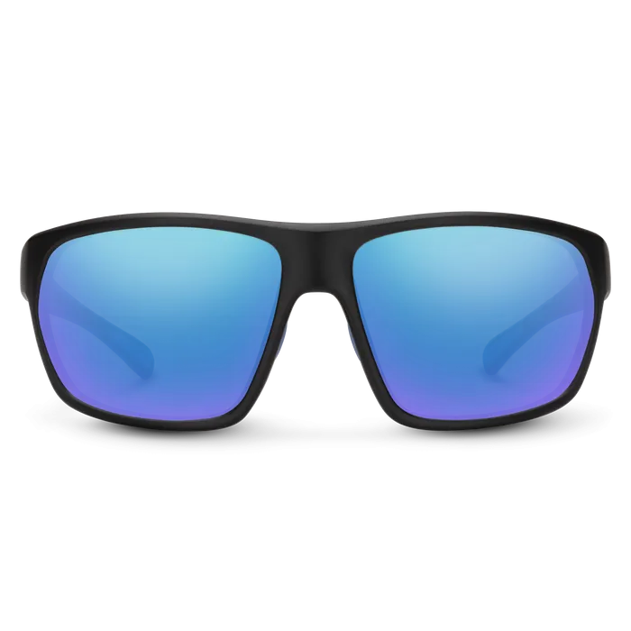 Boone - Matte Black   Polarized Blue Mirror Lenses