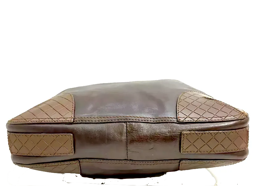 Bottega Veneta Italy. Brownish Leather Shoulder Bag / Crossbody Bag