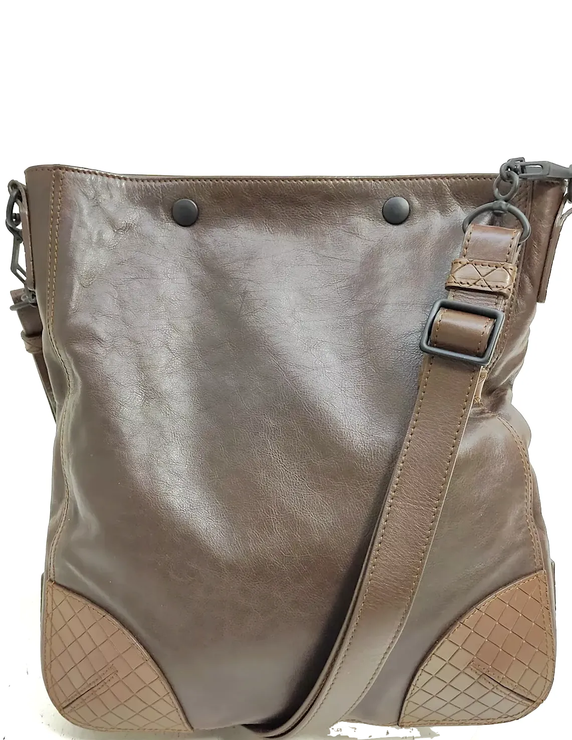 Bottega Veneta Italy. Brownish Leather Shoulder Bag / Crossbody Bag