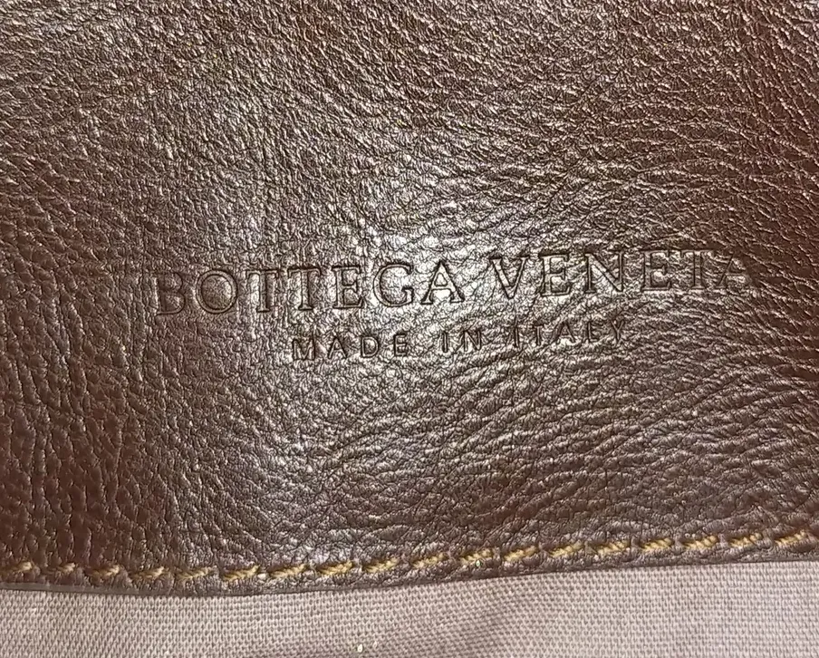 Bottega Veneta Italy. Brownish Leather Shoulder Bag / Crossbody Bag