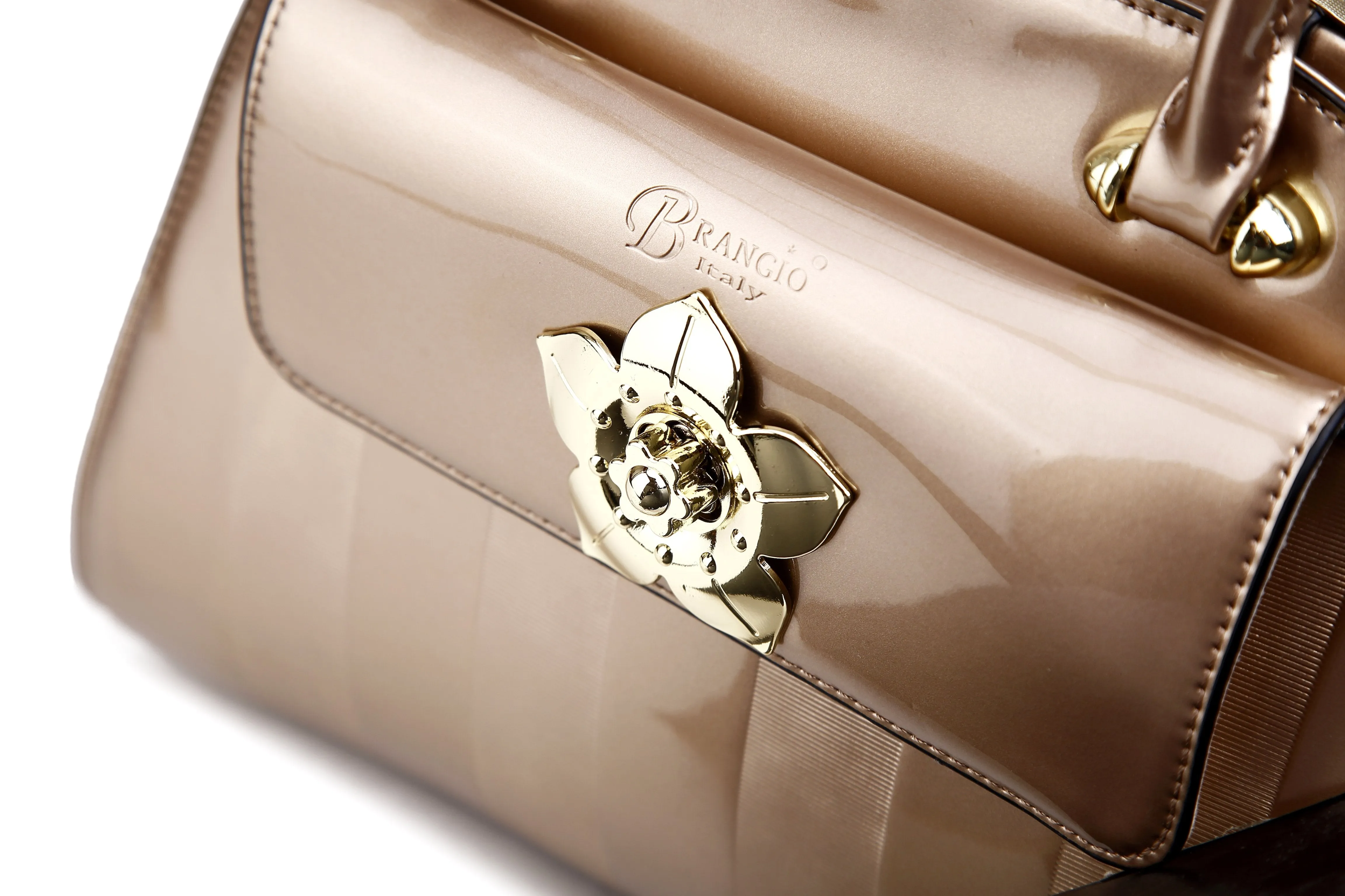 Brangio Italy Elegant Patent Handbag