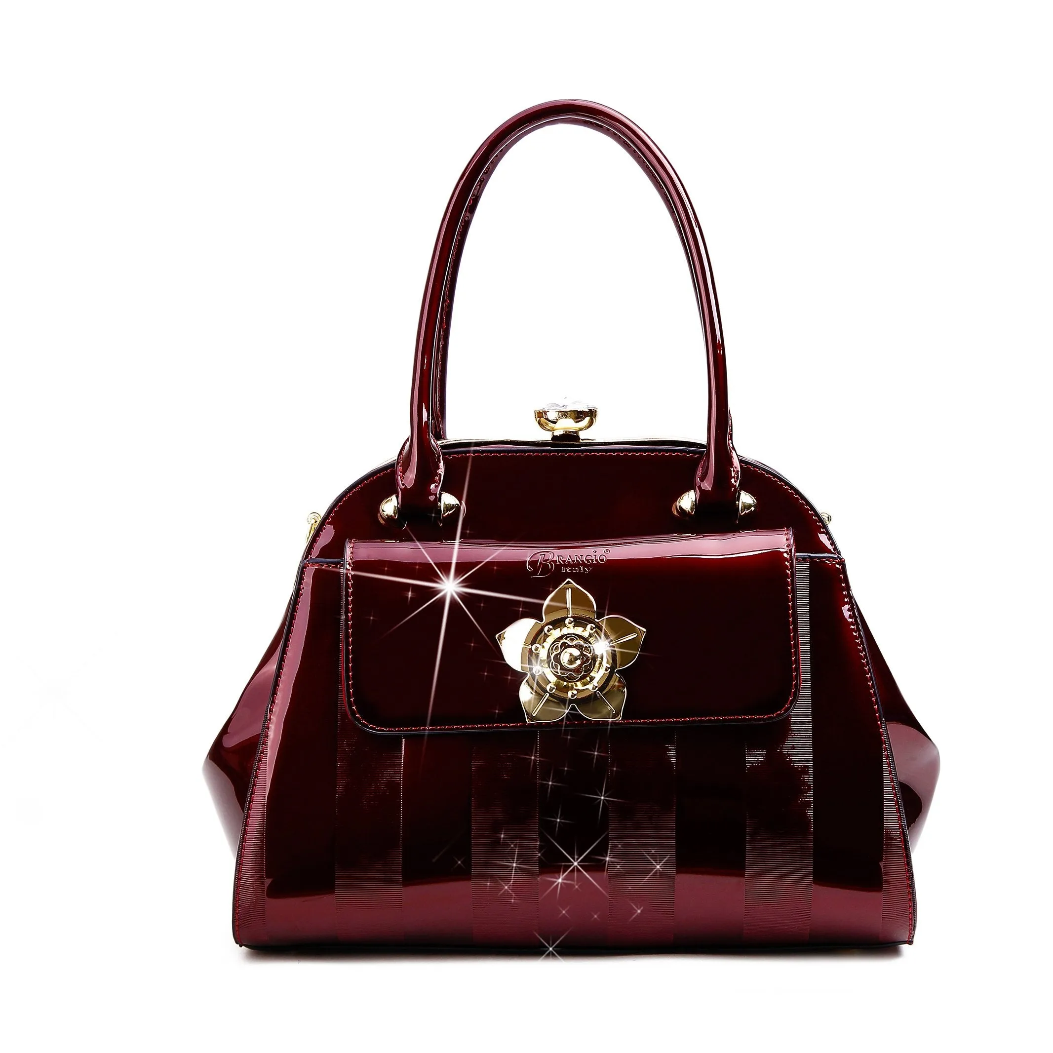 Brangio Italy Elegant Patent Handbag