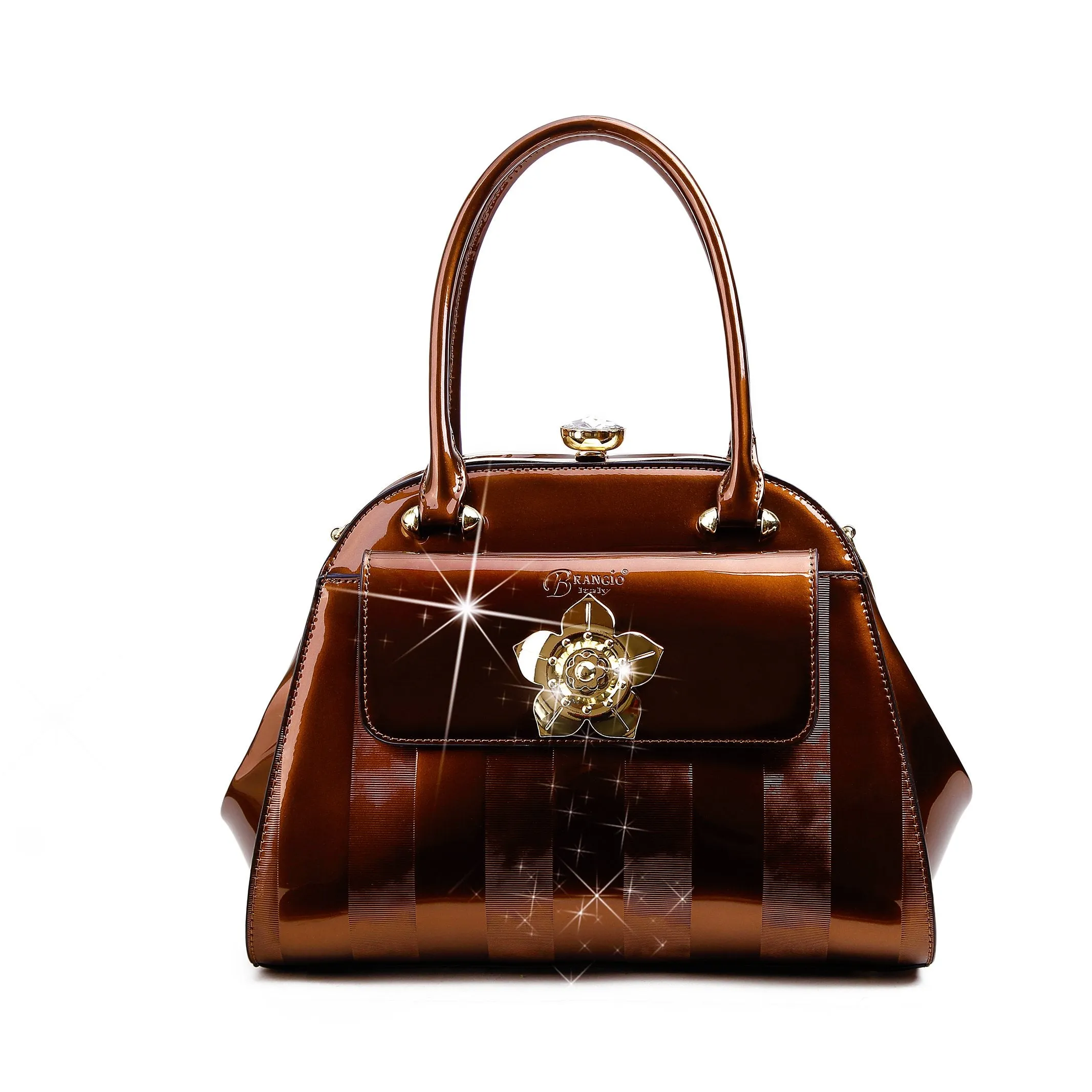 Brangio Italy Elegant Patent Handbag