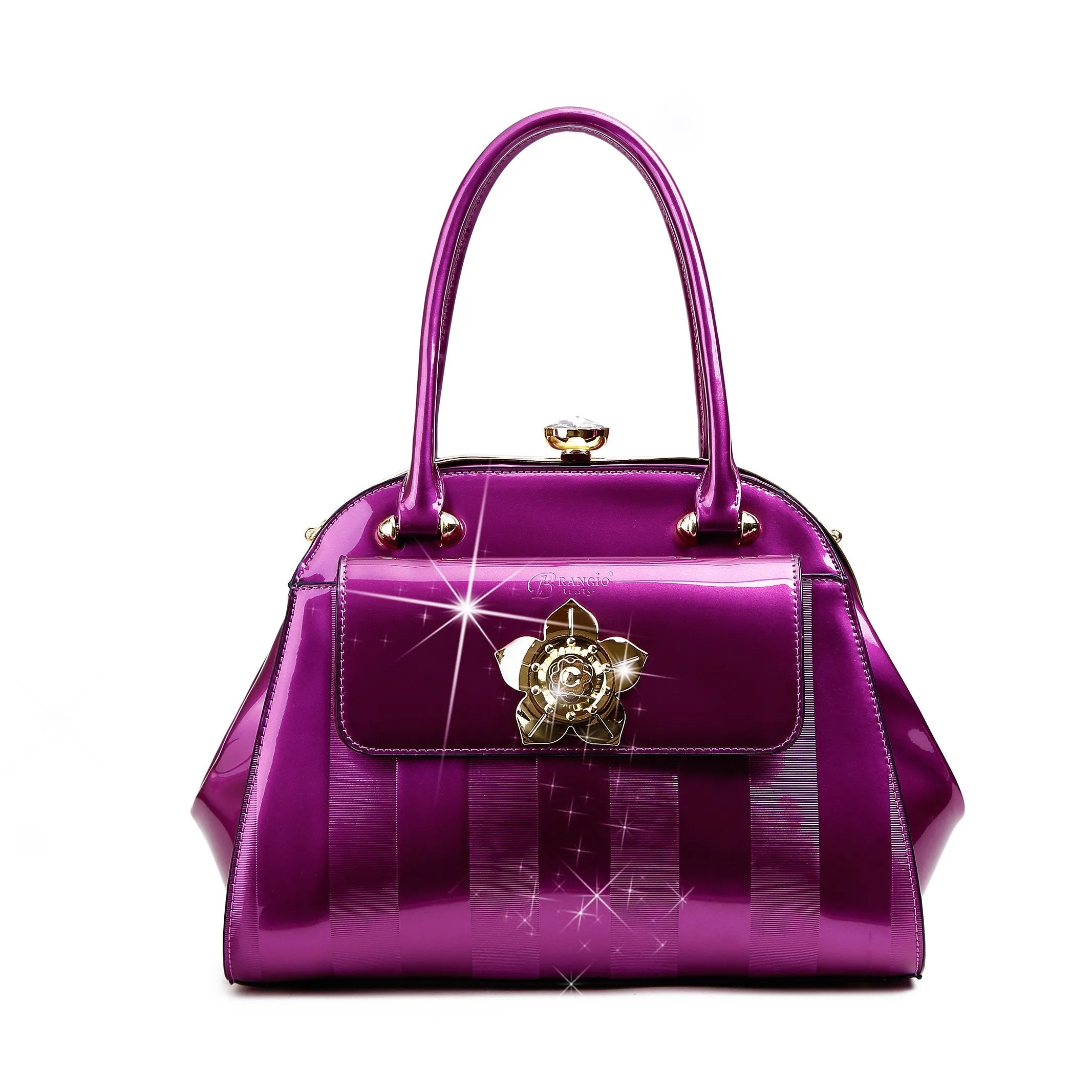 Brangio Italy Elegant Patent Handbag