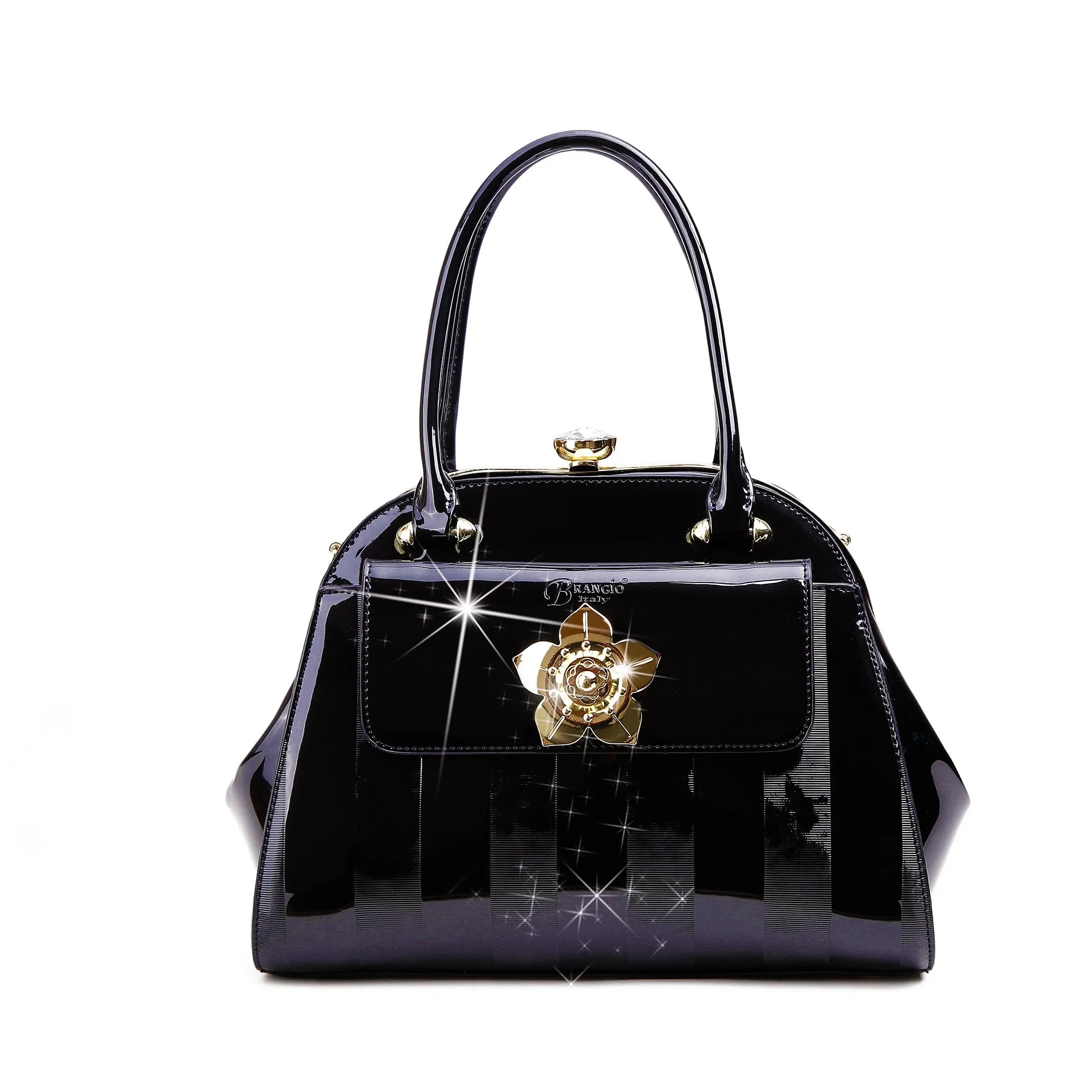 Brangio Italy Elegant Patent Handbag