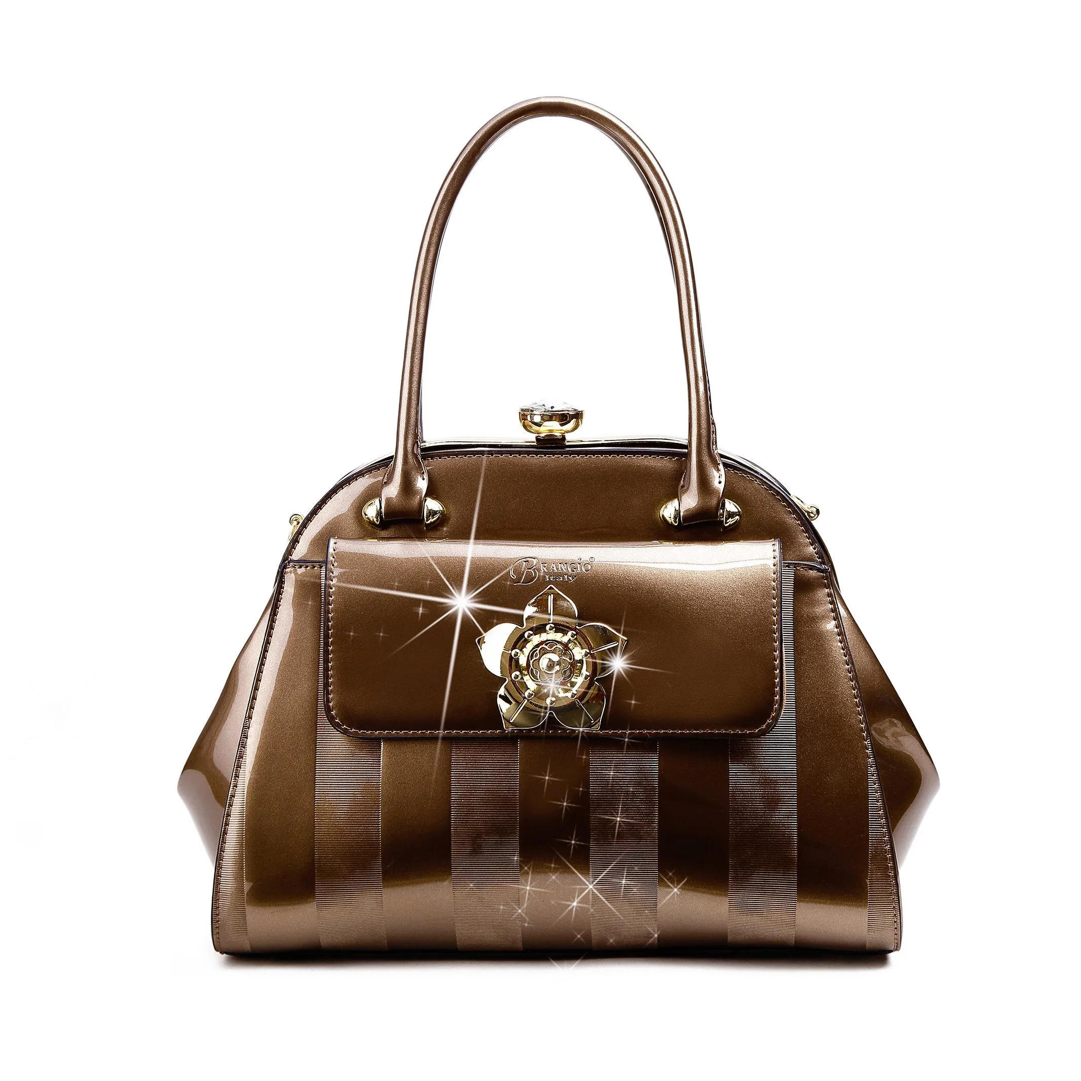 Brangio Italy Elegant Patent Handbag