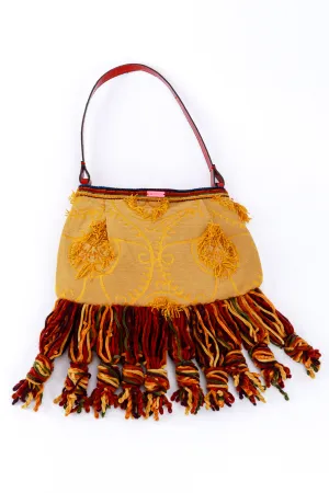 Brocade Chenille Fringe Bag